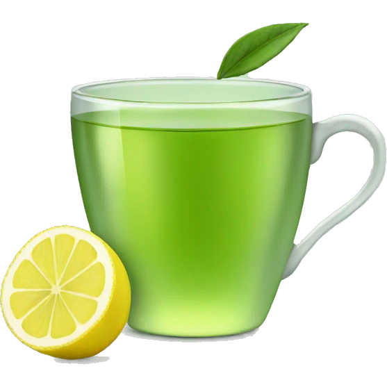 Green tea with lemon  emoji