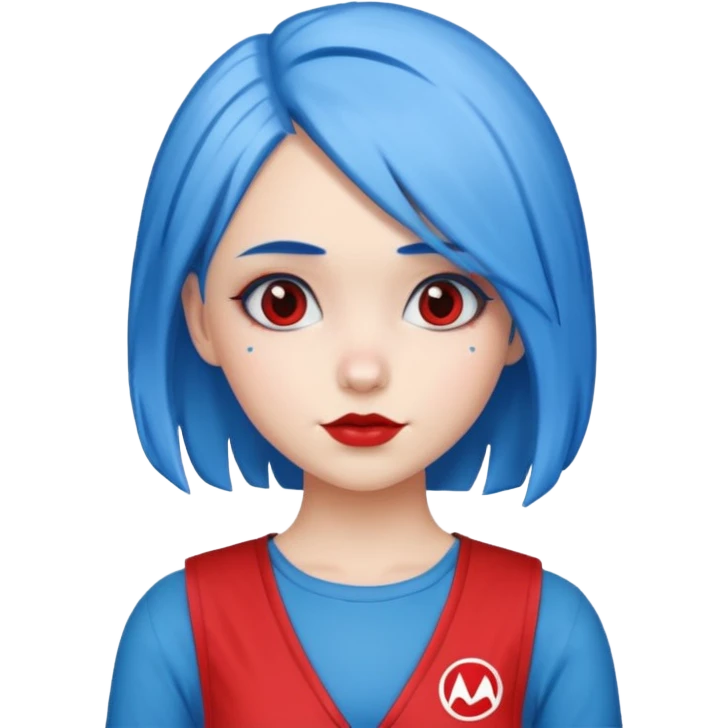 Nuka Cola Girl blue hair emoji