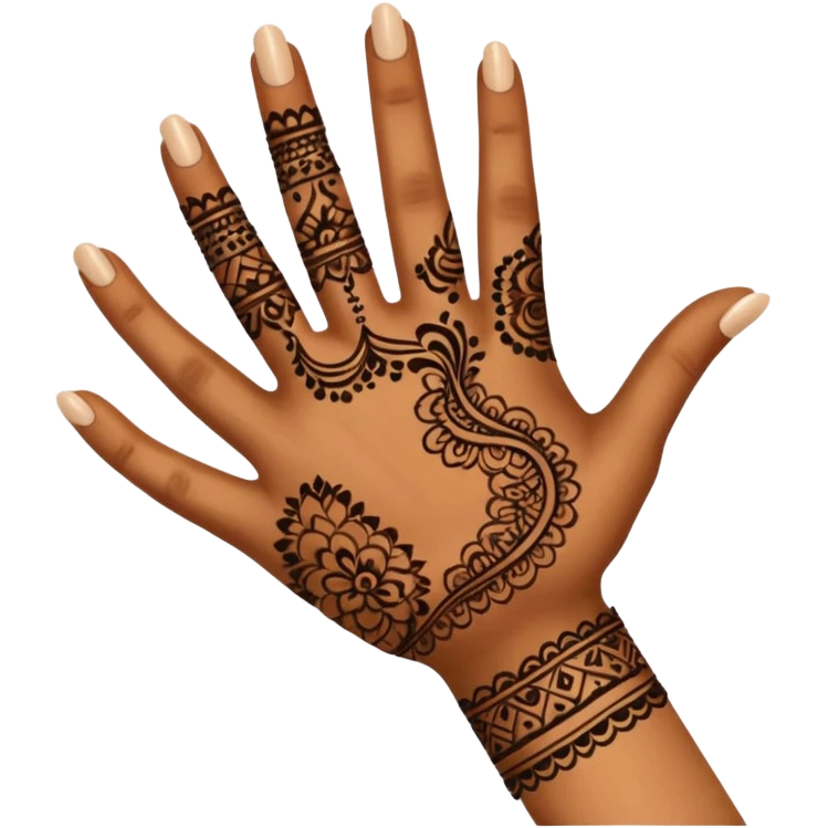 Mehndi hand emoji