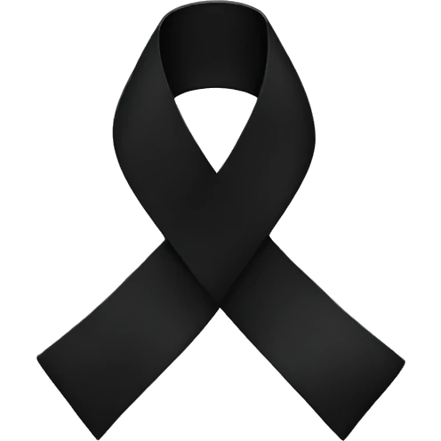 Black ribbon emoji