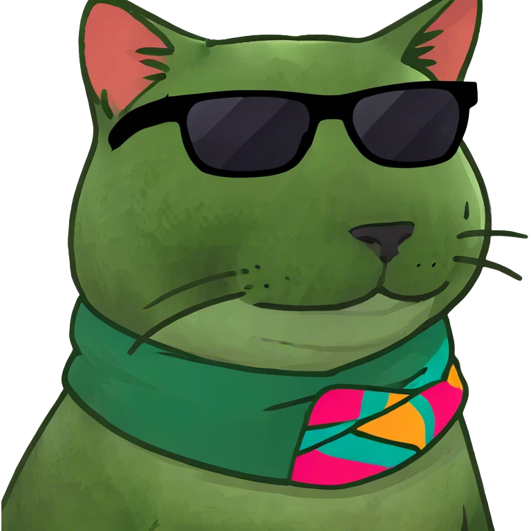 Cat with sunglasses emoji