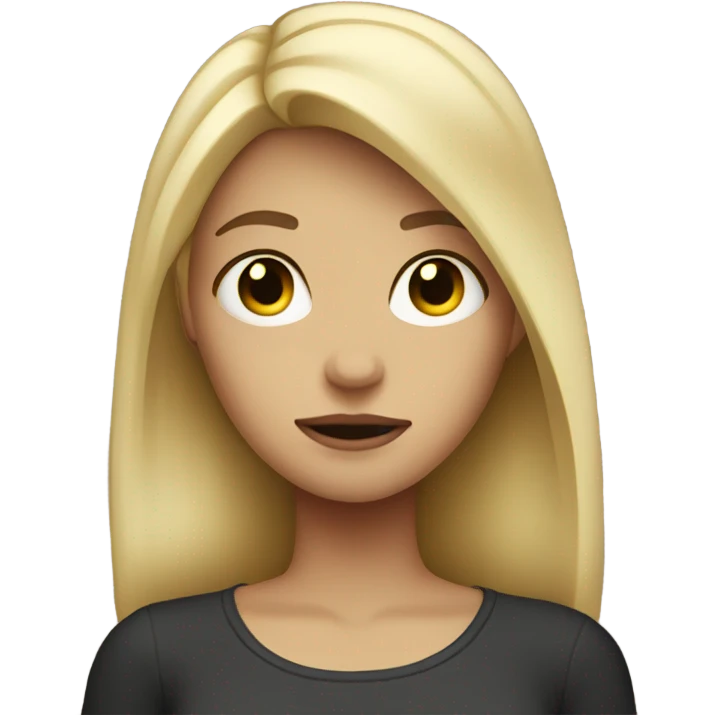 Moody Blonde girl  emoji