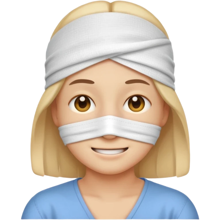 Emoji puts a bandage on his eyes emoji