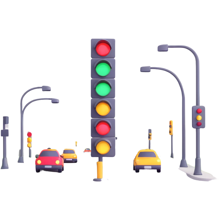 urban street with traffic lights emoji