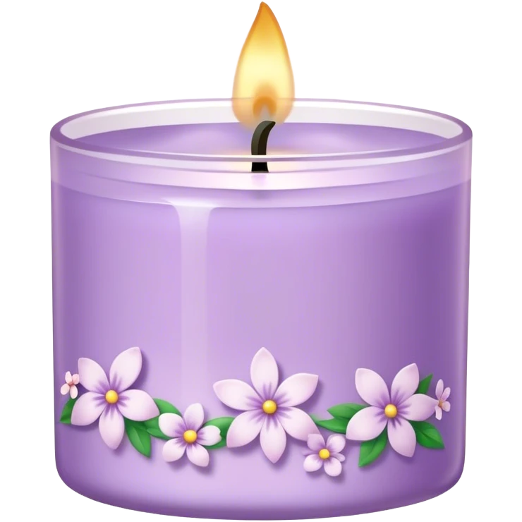  Light purple bath and body works small  floral  candle emoji