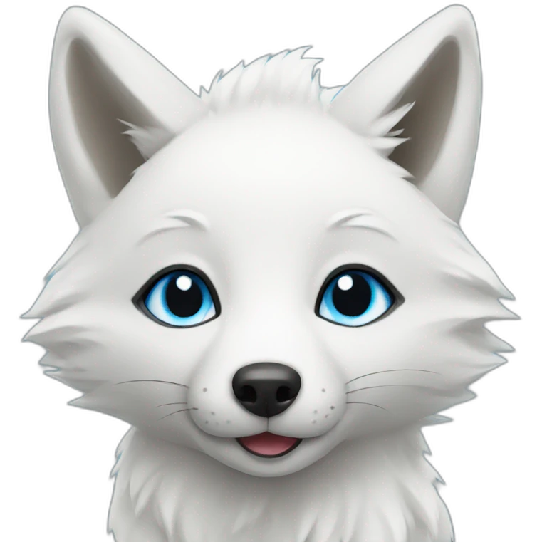 blue-eyed white fox emoji