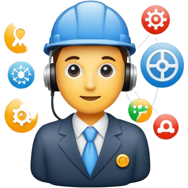Project management ai icon emoji