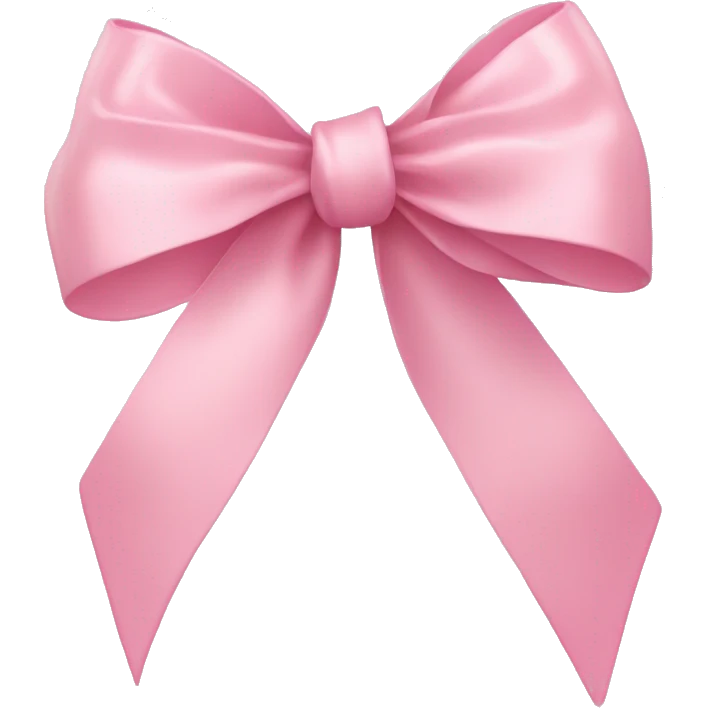 light pink ribbon bow emoji