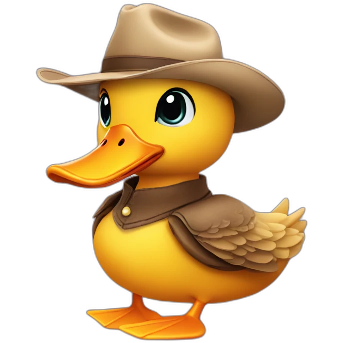 Cute cuddle duck as sherrif emoji