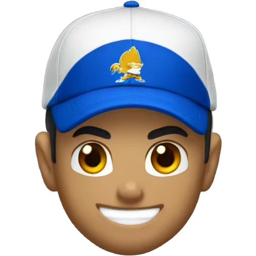 Vegeta wearing a baseball cap emoji