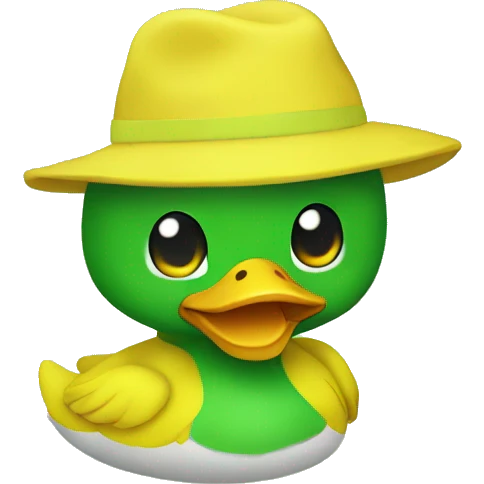 yellow green duck chibi  emoji