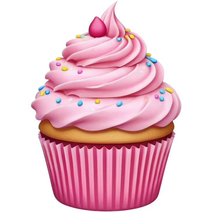Cupcake with pink icing emoji