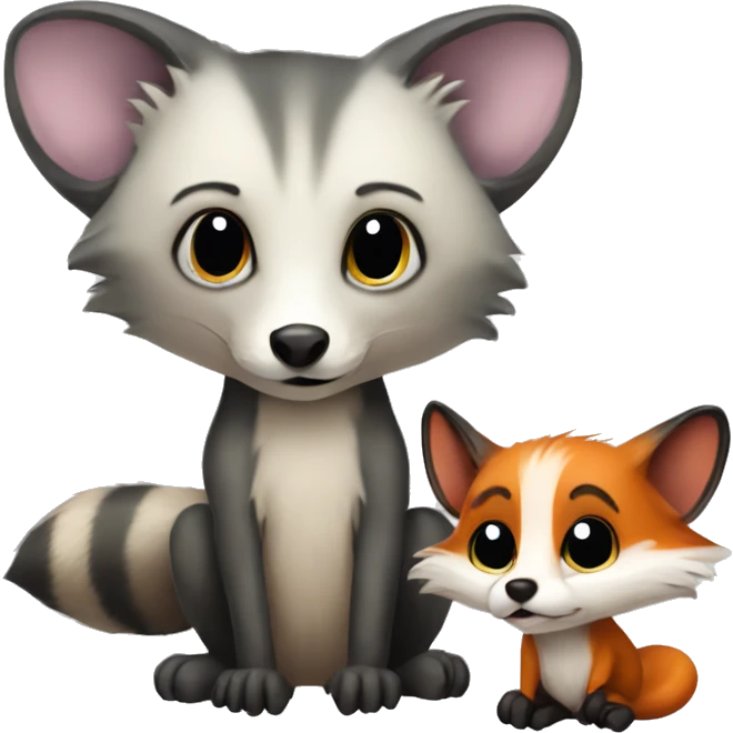 If an opossum and a fox had a child emoji