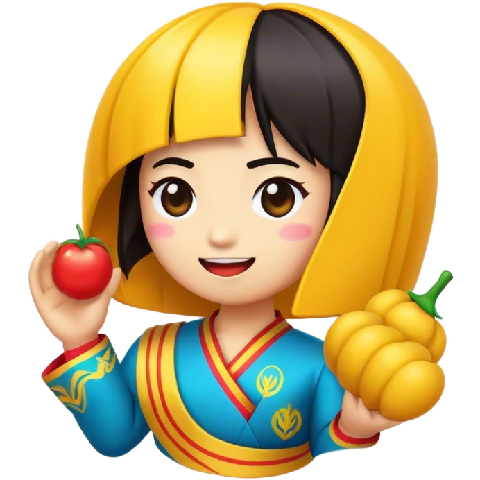 Cinematic Realistic V-pop Music Pop Culture Emoji, showcasing a modern, energetic representation of Vietnamese pop culture rendered with vivid textures and dynamic, colorful lighting. emoji