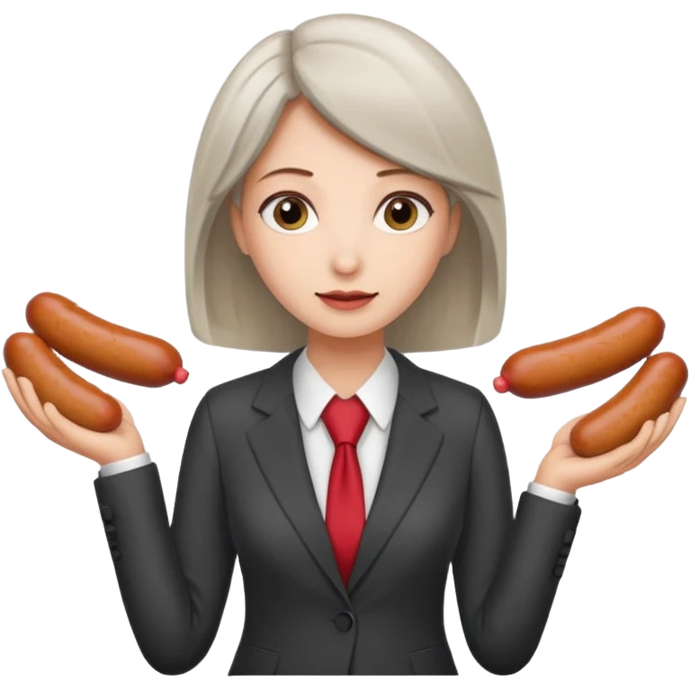 Женщина с пепельными волосами директор колбасной фабрики emoji