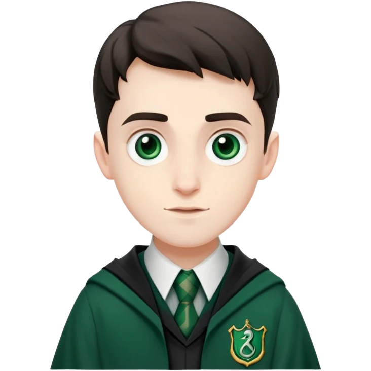 lorenzo zurzolo is Theodore Nott in harry potter, wear hogwarts slytherin uniform emoji