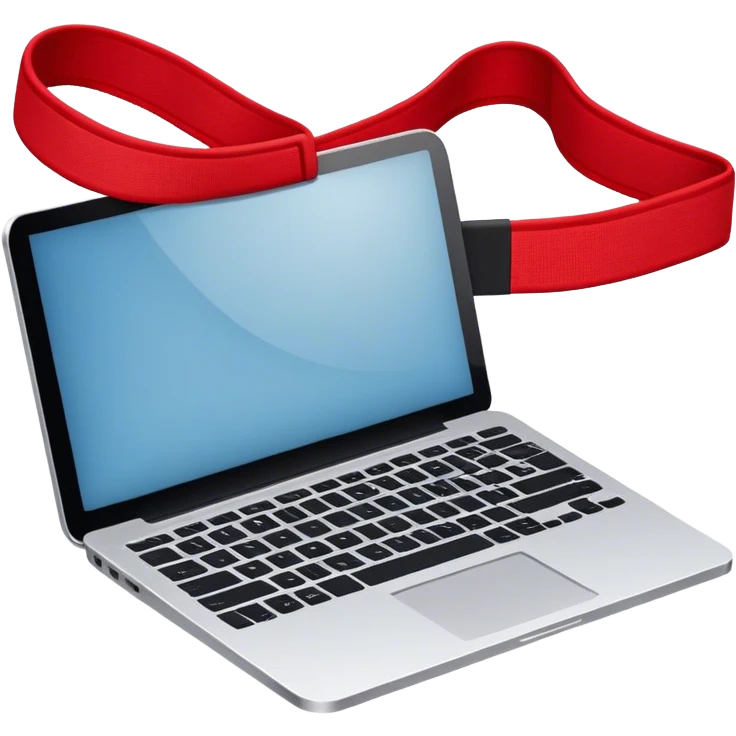 red sport sweatband on a computer emoji