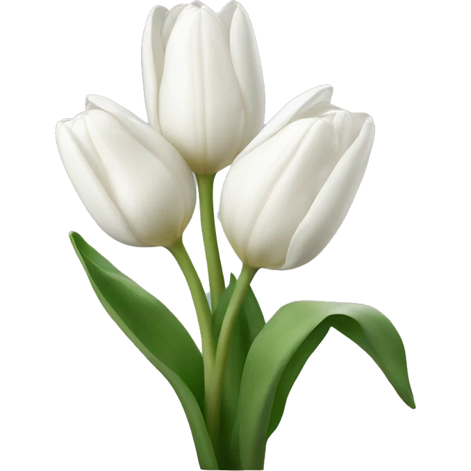 white tulips emoji