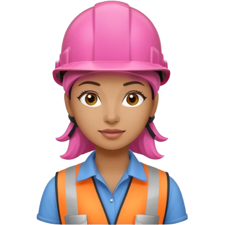 construction worker woman pink helmet emoji