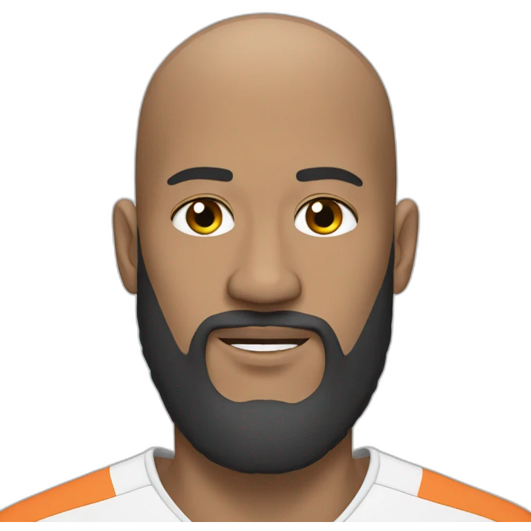 footballer with no hair and but long beard emoji