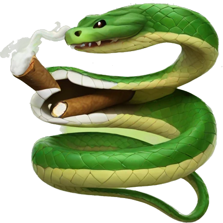 snake smoking a cigar emoji