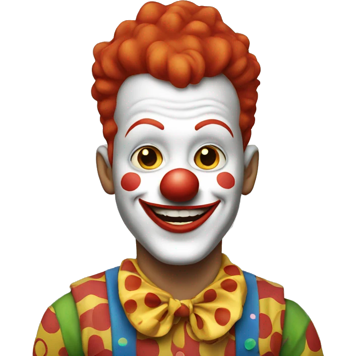 Smiling clown with red hair emoji