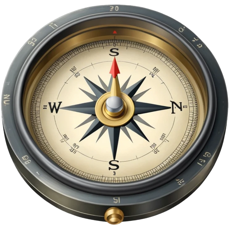 military compass navigation tool emoji