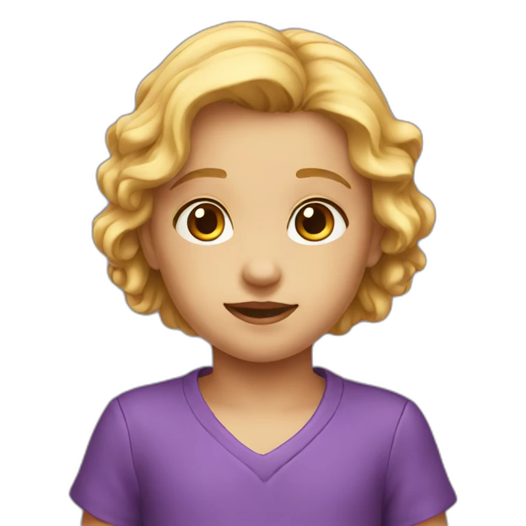 Enfant violet emoji