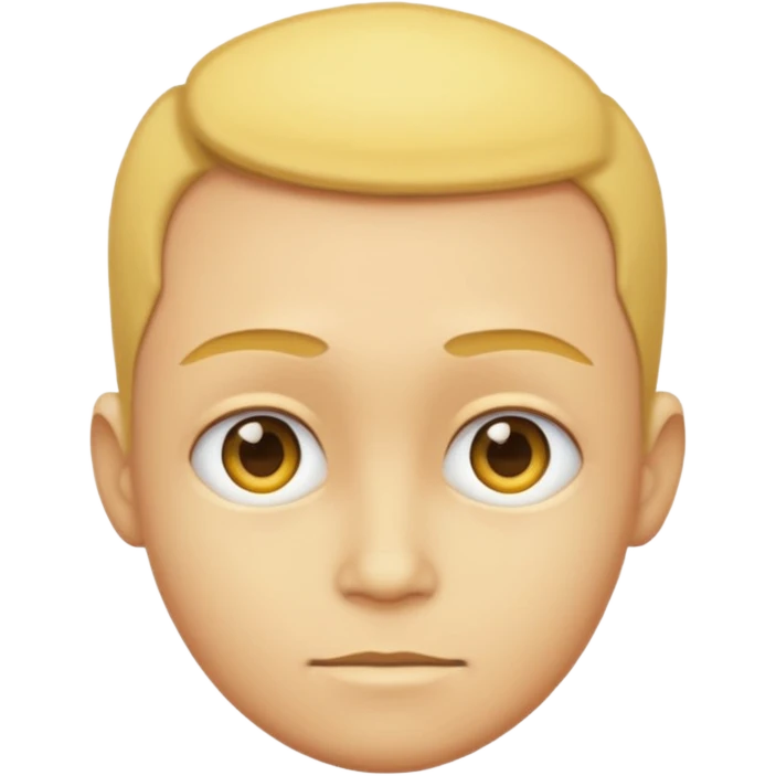 Big head with yellow skin, Half body. emoji