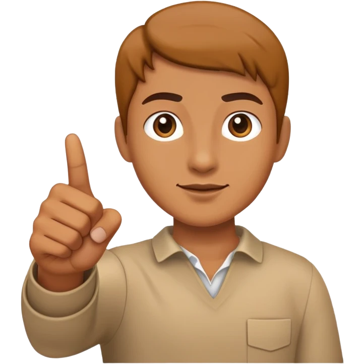 persona señalando la camara  emoji