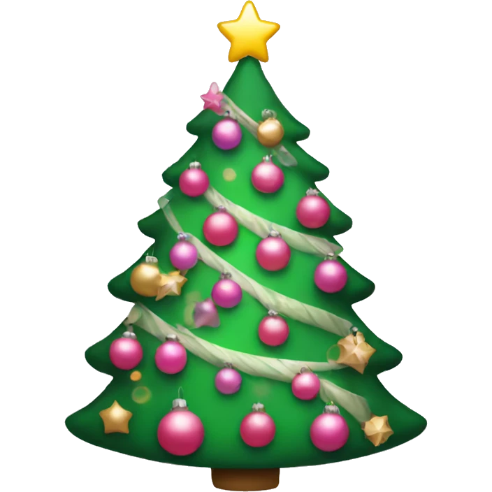 Girly Christmas tree emoji