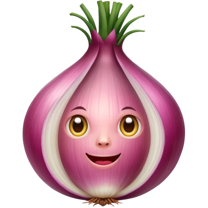 oignon fin ovale rose emoji