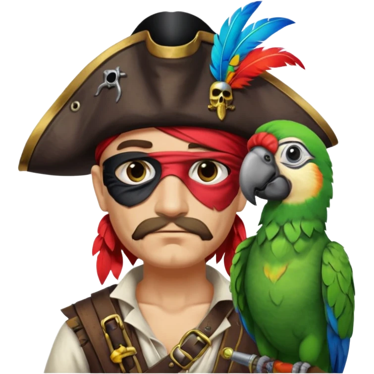 pirate and parrot emoji