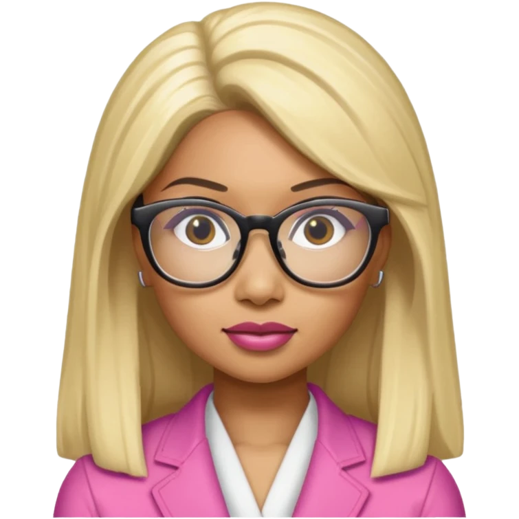 Rapper Nicki Minaj wear glasses emoji
