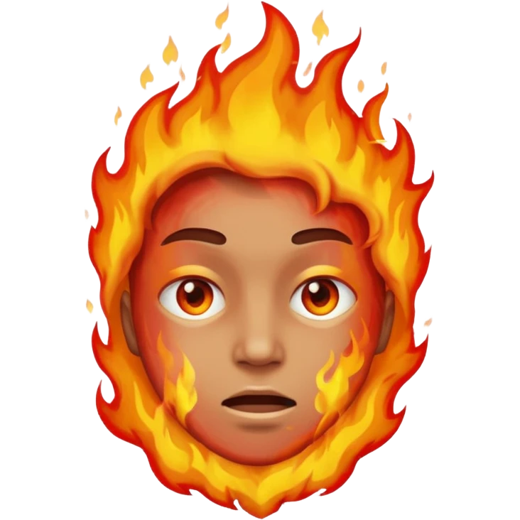 White Email with face and fire emoji