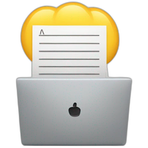 Writing in laptop emoji