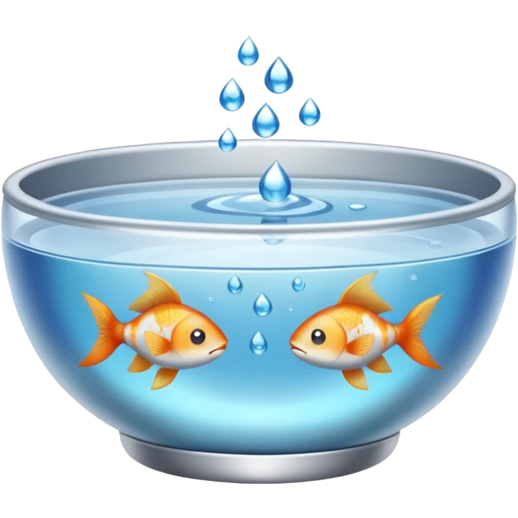 Mini fishes in a bowl for cooking  emoji
