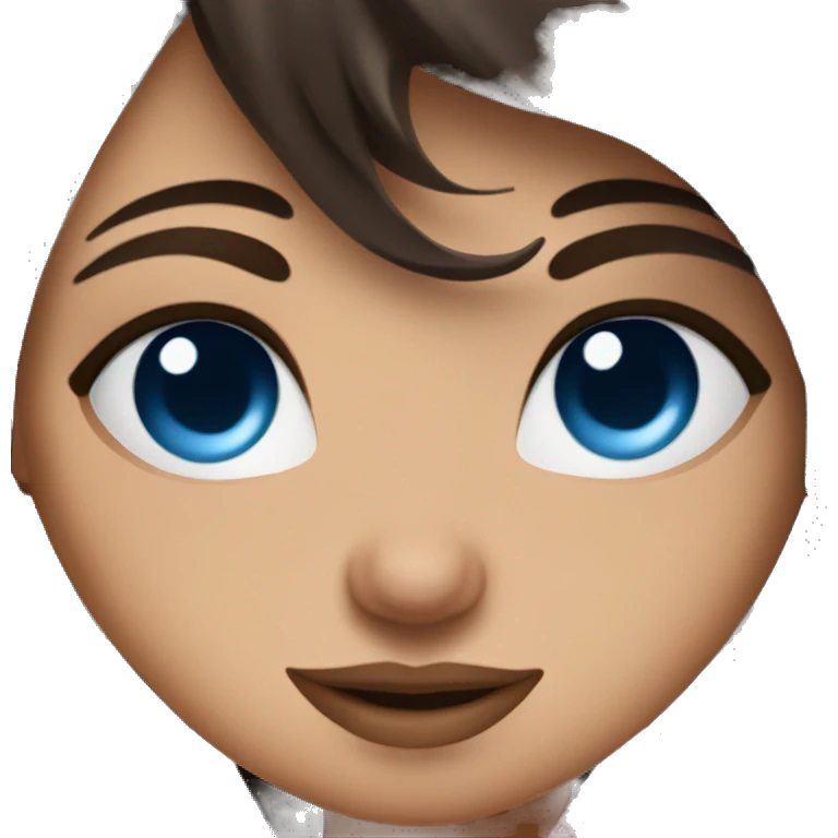 Brunette girl with blue eyes sipping red wine in a night robe  emoji