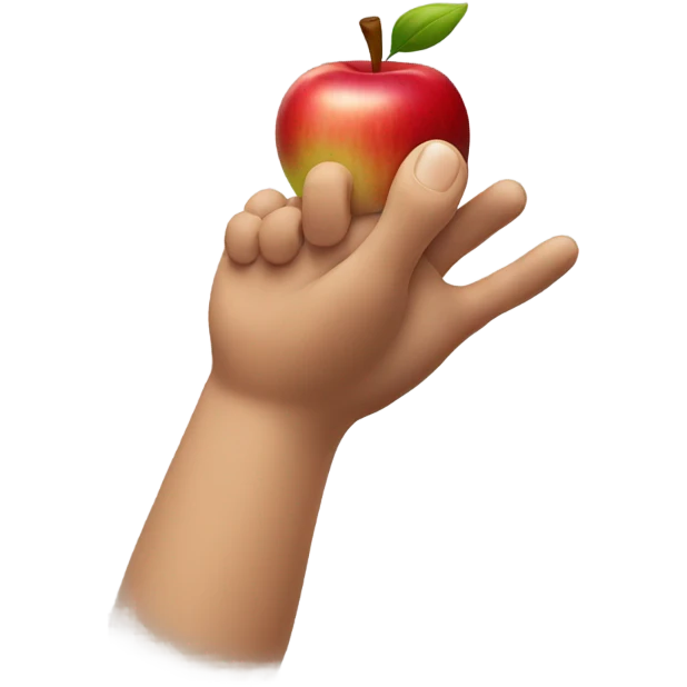 Make an apple emoji with the middle and the ring finger only sticking up emoji
