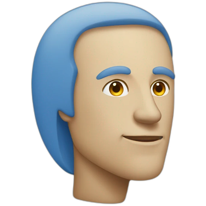 profile blue figure of man emoji