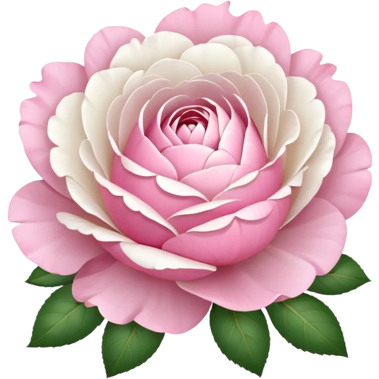 White rose and pink peonie emoji