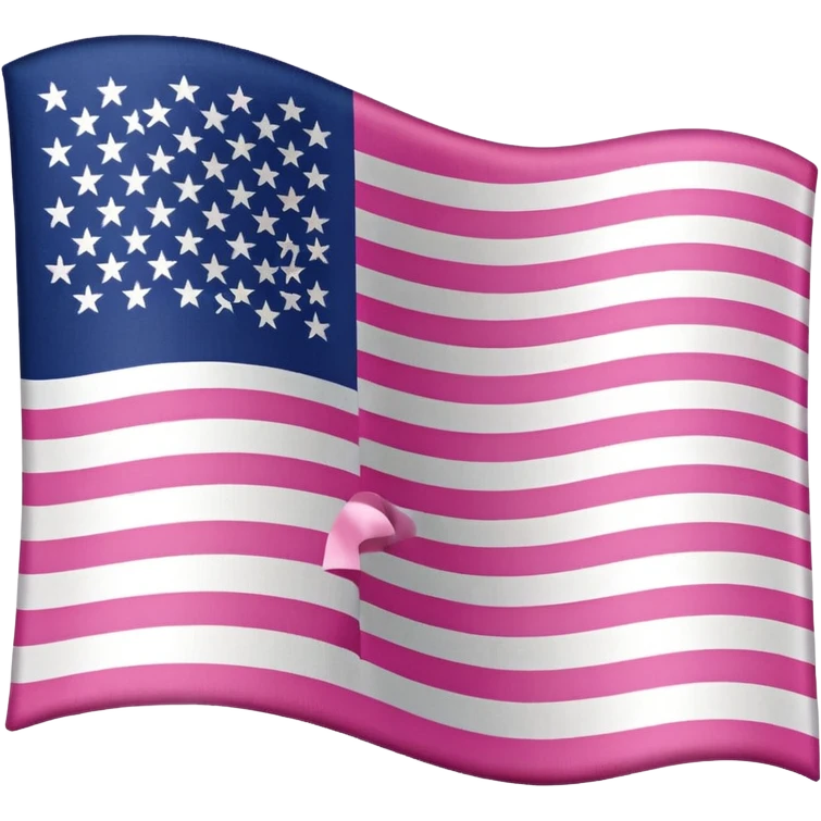 pink american flag without flagpole emoji