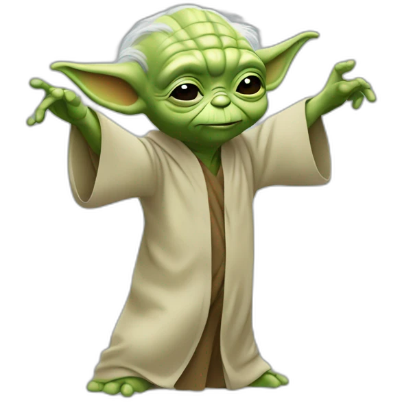 Yoda qui fait un dab emoji