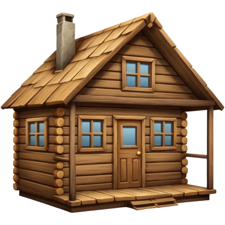 wooden cabin emoji