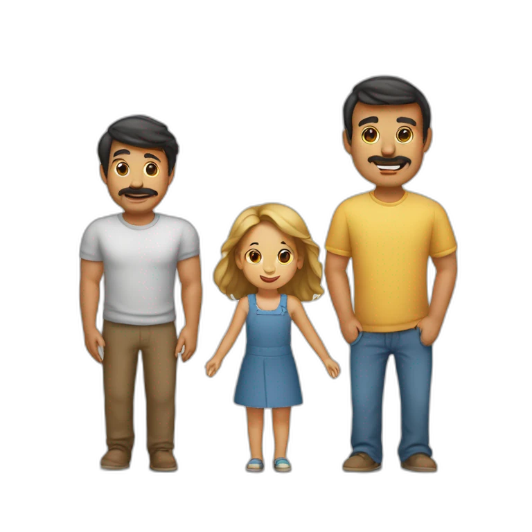 mama papa hijo hija rubios emoji