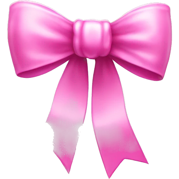 Pink bow with chain emoji