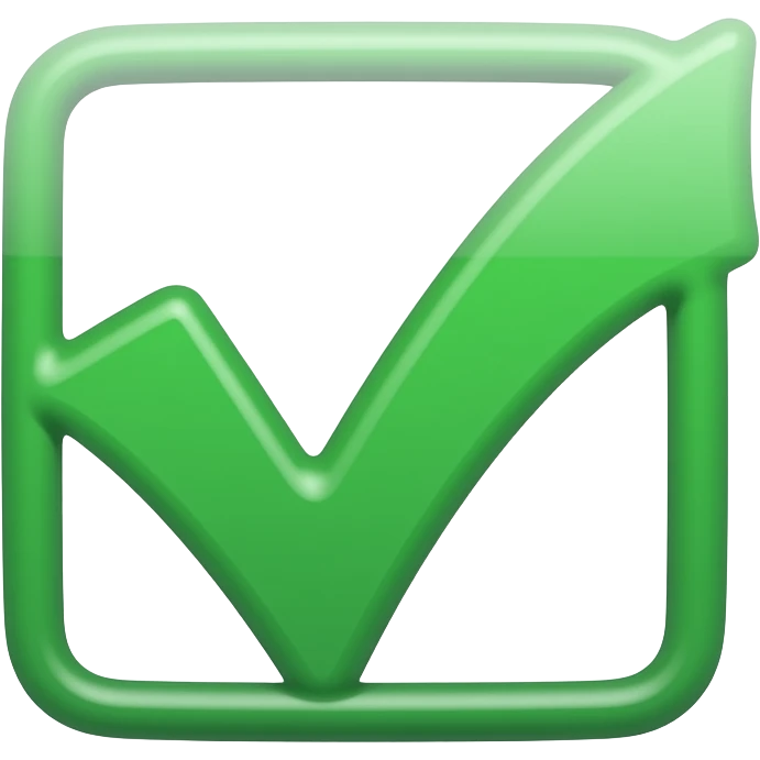 Create a 128x128 Slack custom emoji. Transparent background. Must be clearly recognizable even at small sizes in Slack.

Theme: "Resolved" — a case/ticket has been successfully solved.
- Green color palette
- Checkmark or "done" motif
- Bright, positive tone
- Rounded square or circle badge shape emoji