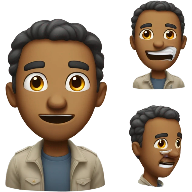 guy saying stupid things emoji