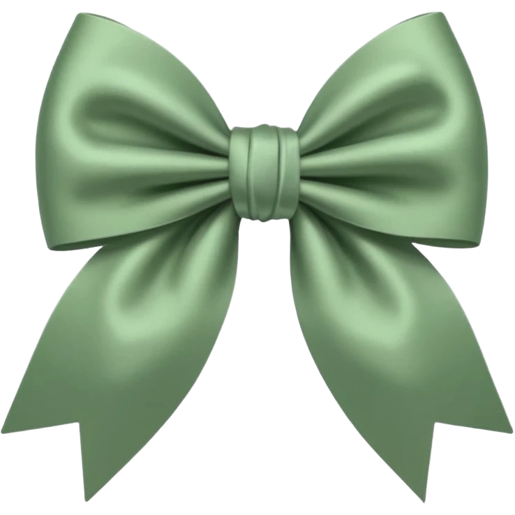 sage green bow emoji