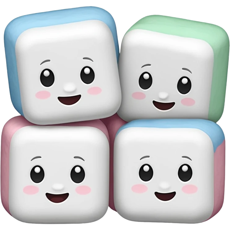 a few marshmallows, simple, clear emoji